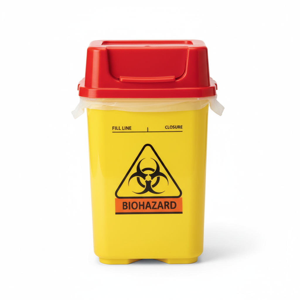 2 litre medical sharps disposal bin