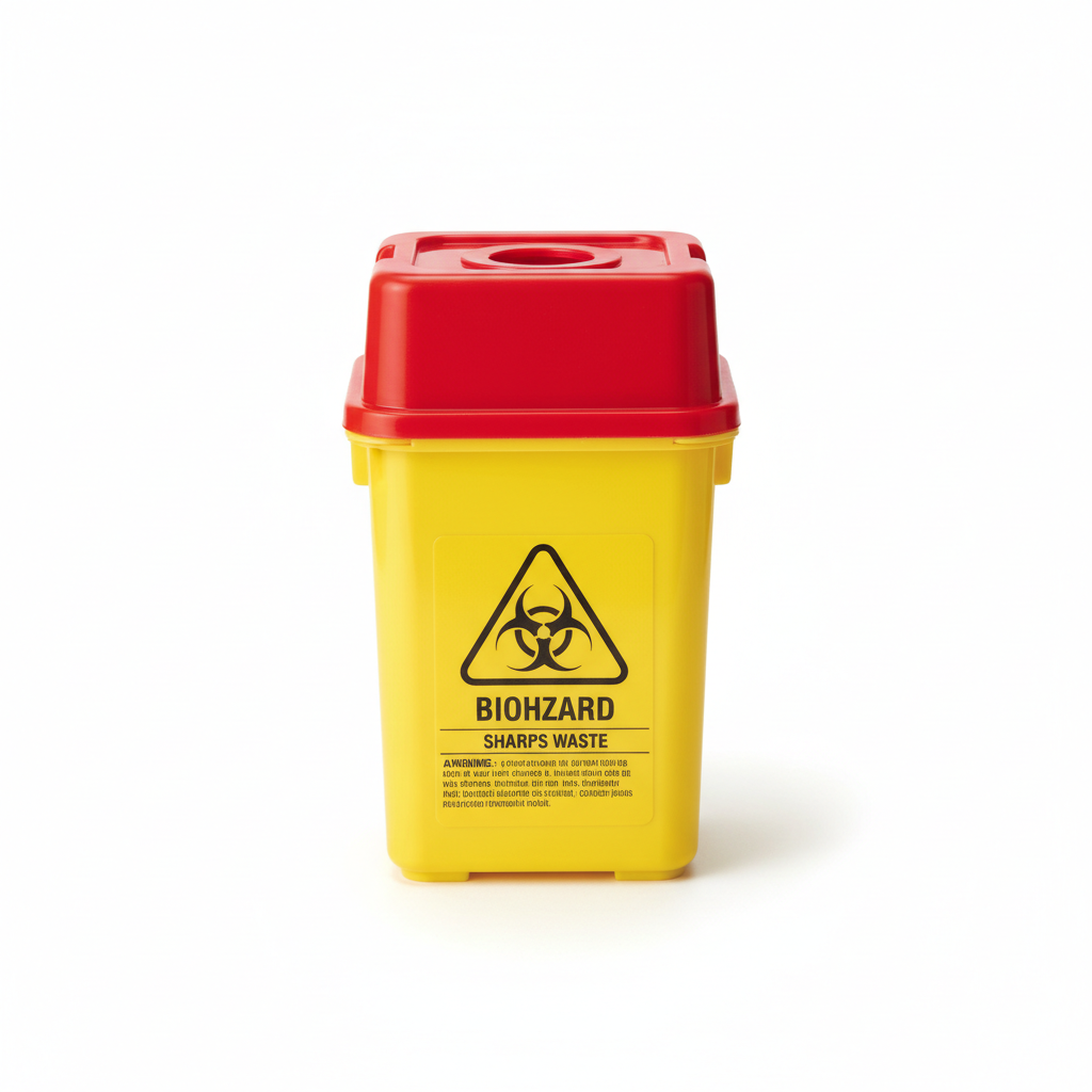 1 litre medical sharps disposal bin